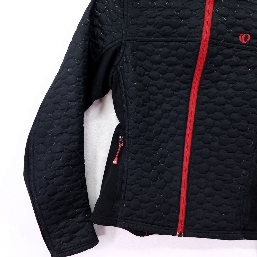 Pearl Izumi Technical Thermal Cycling Jacket Size Small Black Red Trim - Picture 12 of 13